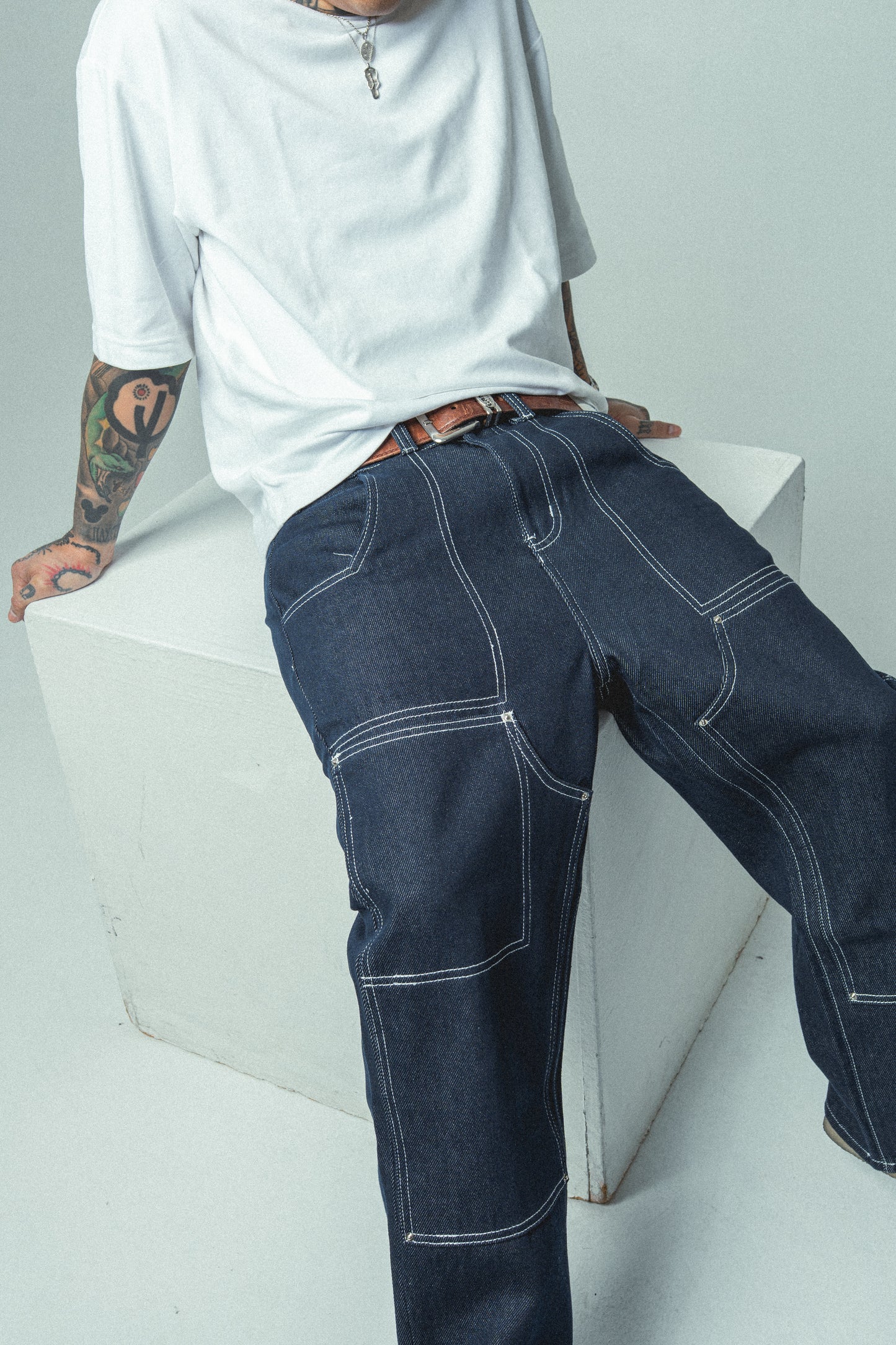 Double Stitch Carpenter - Blue
