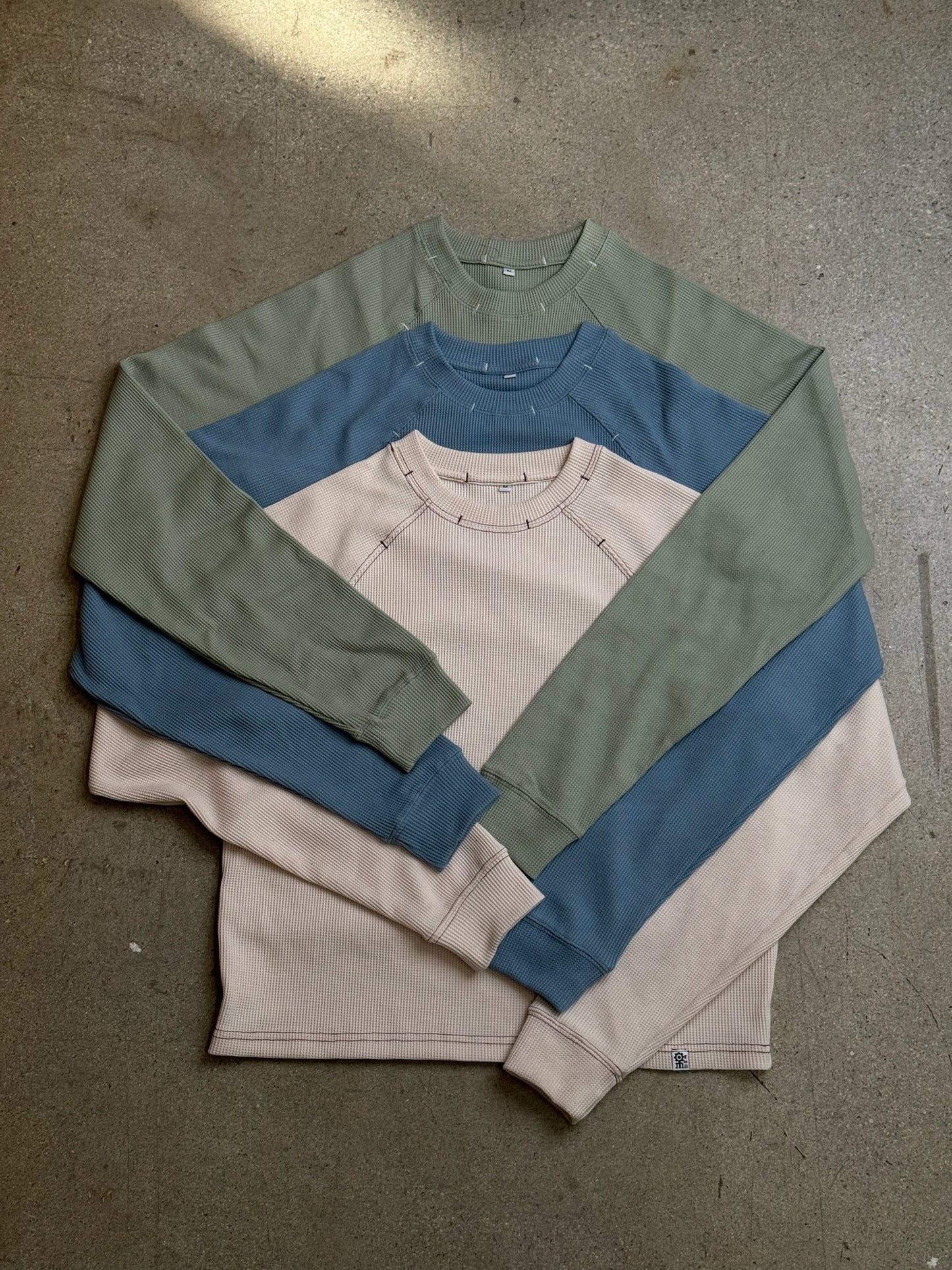 Half Crop Rag Doll Waffle Knit